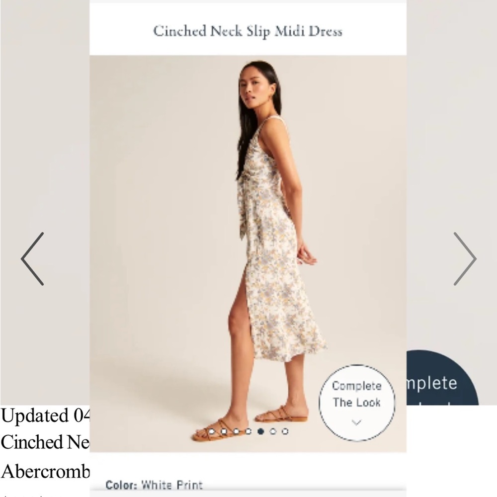 Abercrombie Cinched neck Slip MIDI Dress